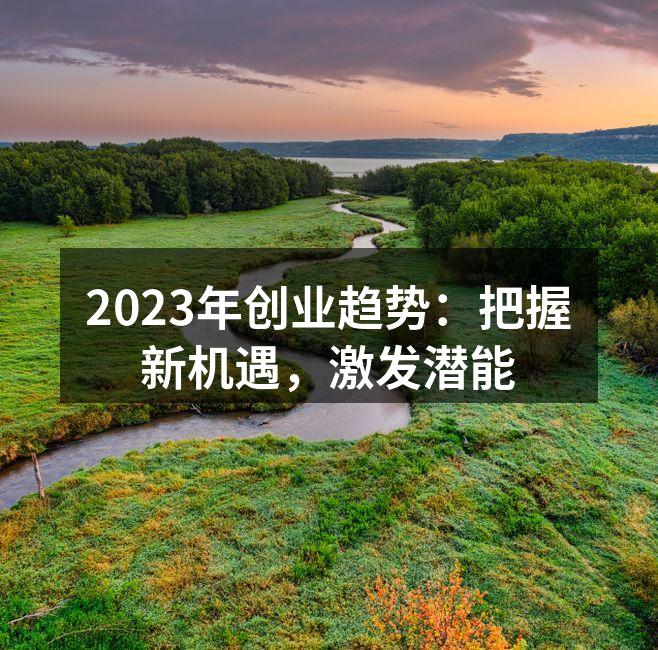 2023年创业趋势：把握新机遇，激发潜能